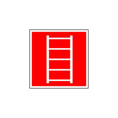 Знак F-03 «Пожарная лестница» 150×150 (самоклейка)
