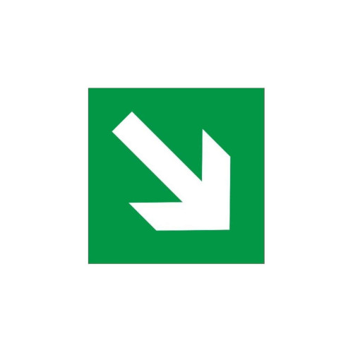 Знак E-02-02 «Направляющая стрелка под углом 45» 150×150 (фотолюм)