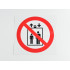 Знак P34 'Запрещается пользоваться лифтом для подъема (спуска) людей' 200х200 мм