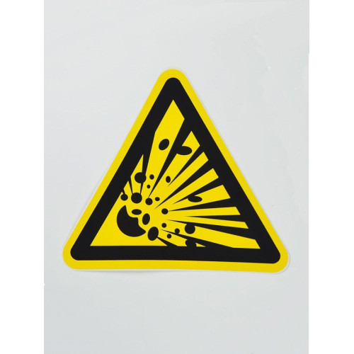 Знак W02 'Взрывооопасно' 200х200х200 мм