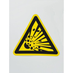 Знак W02 'Взрывооопасно' 200х200х200 мм