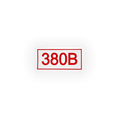 Знак S11 380В на самоклеящейся не светящейся плёнке, 10шт, 30х15 НПО ПУЛЬС