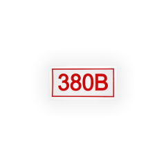 Знак S11 380В на самоклеящейся не светящейся плёнке, 10шт, 30х15 НПО ПУЛЬС