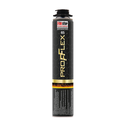 Профессиональная пистолетная огнестойкая монтажная пена PROFFLEX FIRESTOP 65