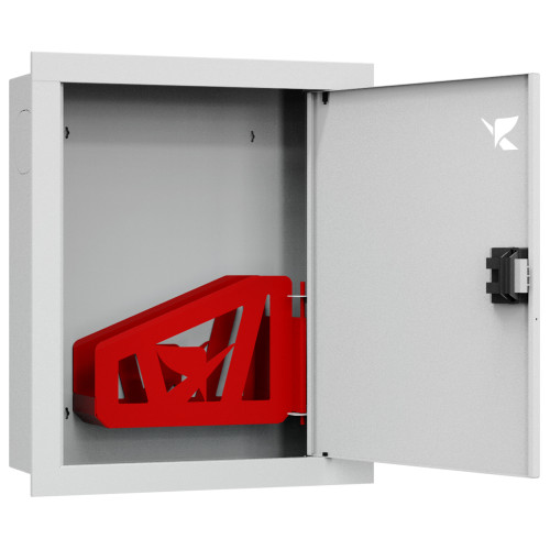 Шкаф пожарный ШП-К-Пульс-310 ВЗБ ЕВРО правый с евроручкой (встроенный, закрытый, белый)