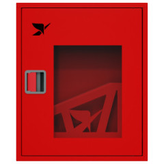 Шкаф пожарный ШП-К-Пульс-310 НОК ЕВРО правый с евроручкой (навесной, открытый, красный)