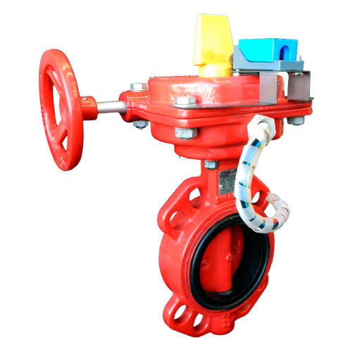 Затвор дисковый модели Machaon BFV-02/W с редуктором-рулем, клеймо FM Ду-80