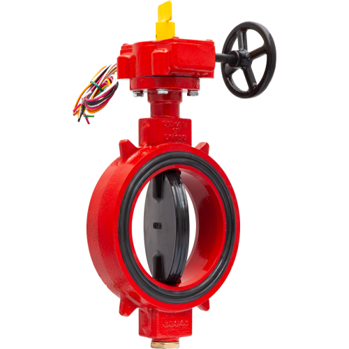Затвор дисковый Y-4020 с редуктором-рулем с концевым выключателем DN65, 20,7 Bar, 300 Psi (Duyar)