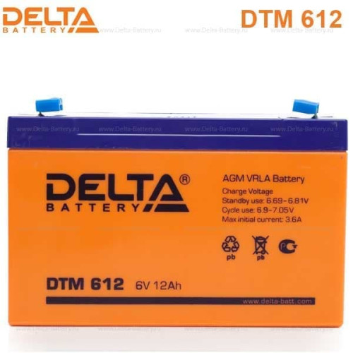 Аккумуляторная батарея DTM 6120 (6В. 12Ач) 151х50х100мм
