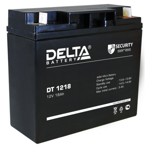 Аккумуляторная батарея Delta DT 1218 (12В 18Ач) 181х76х168 мм