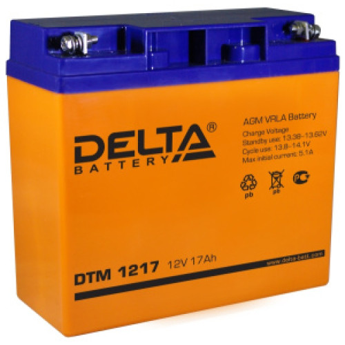 Аккумуляторная батарея Delta DTM 1217 (12В 17Ач) 181х77х167 мм