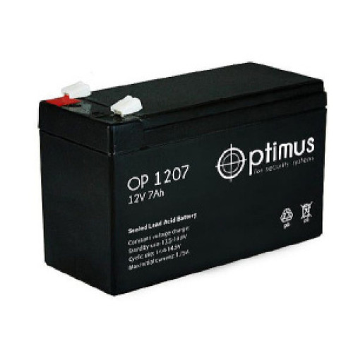 Optimus OP 1207 (12В 7Ач) 151х65х94 мм Аккумуляторная батарея