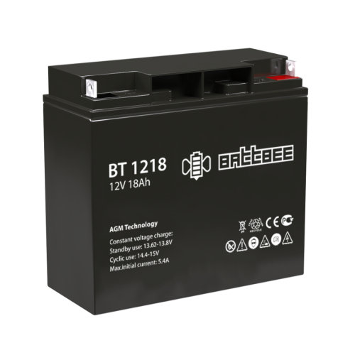 Аккумуляторная батарея BT 1218 (12В 18Ач) 181х76х168 мм