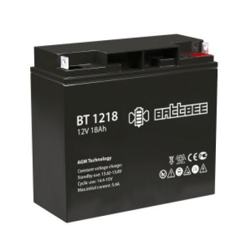 Аккумуляторная батарея BT 1218 (12В 18Ач) 181х76х168 мм